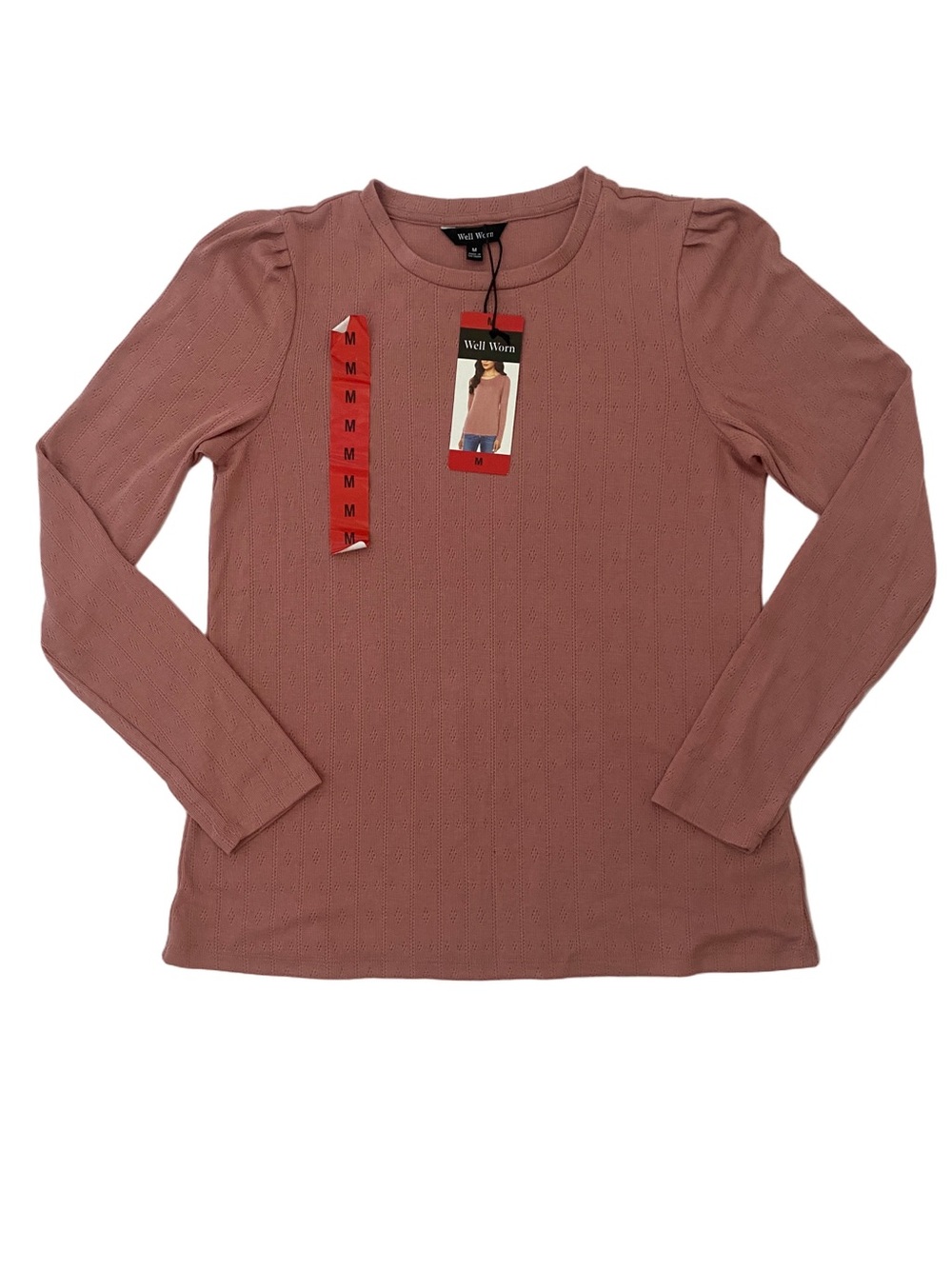 Well Worn Pink Long Sleeve Knit Top